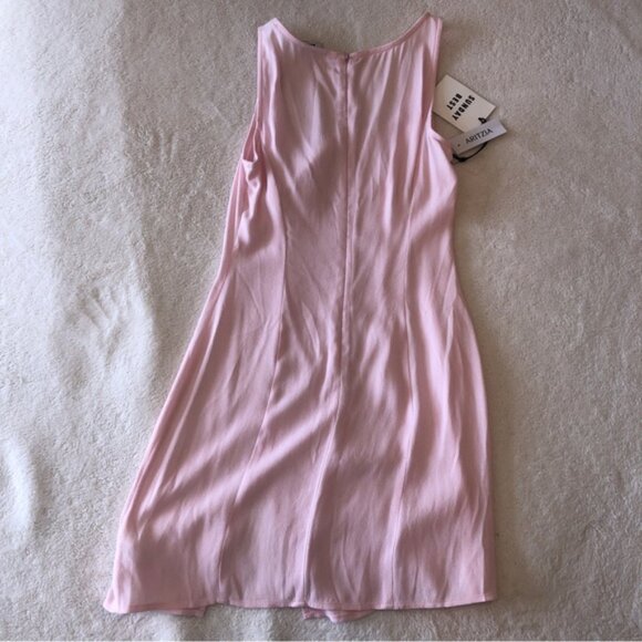 NWT Aritzia Sunday Best Honey Ryder Pink Tank Mini Dress Side Slit Zip Size XXS - Picture 4 of 4